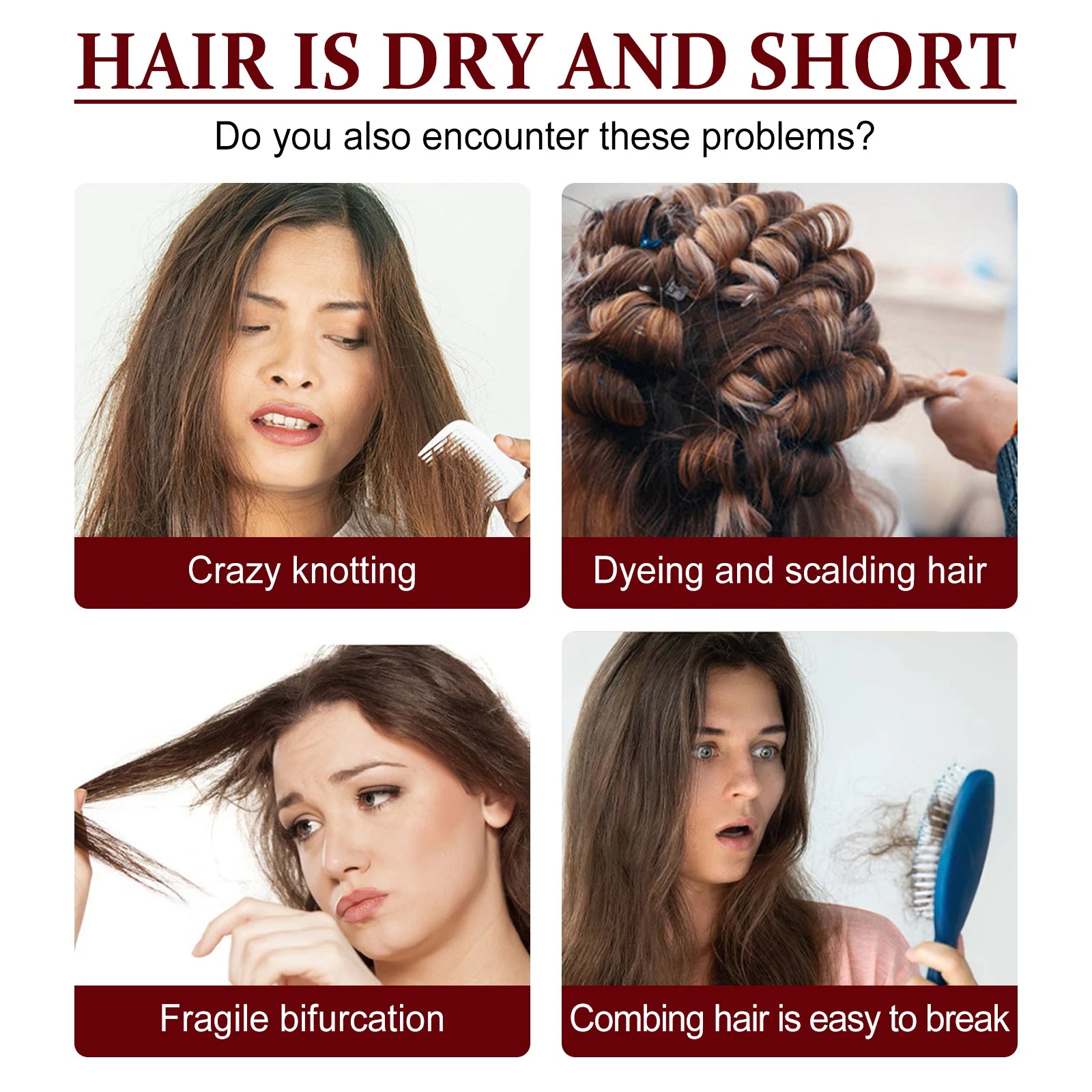 Smoothing Leave-In Hair Conditioner Cream for Damage Repair Vervelle