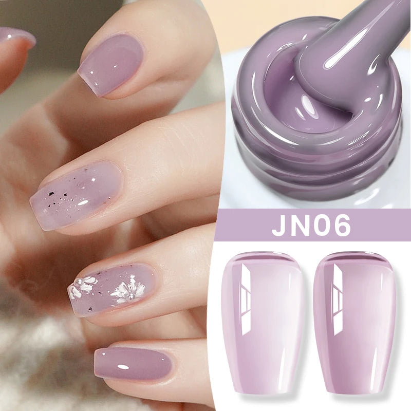 BORN PRETTY Jelly Nude Gel Nail Polish 10ml Light Pink