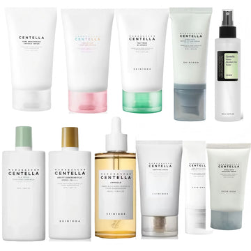 Centella Asiatica Skin Care Set Brightening Face Serum with Hyaluronic Acid