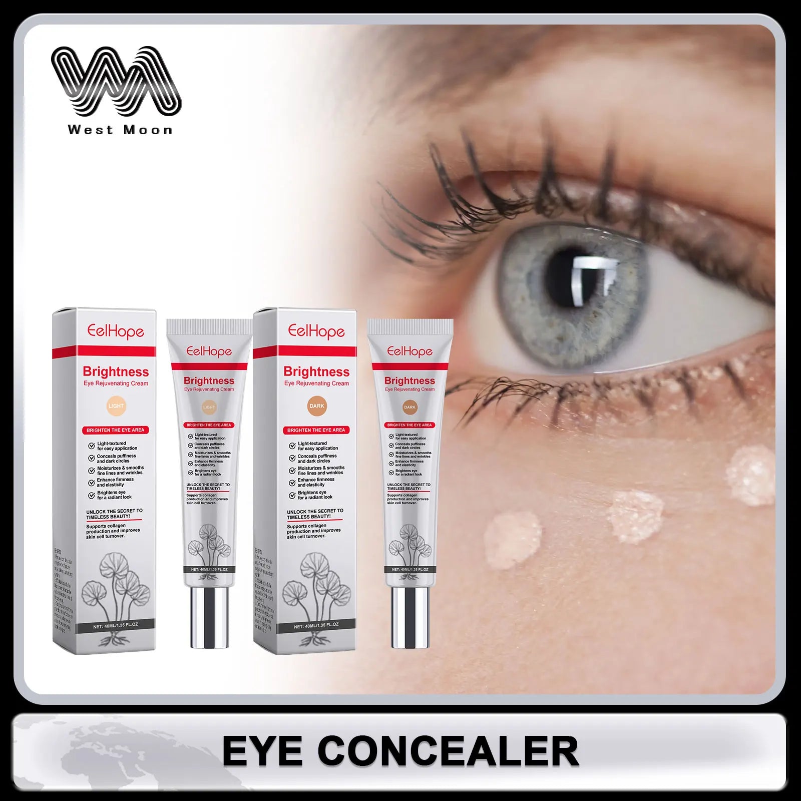 Eyes Dark Concealer Invisible Eye Dark Circles Cover Acne Light Concealer