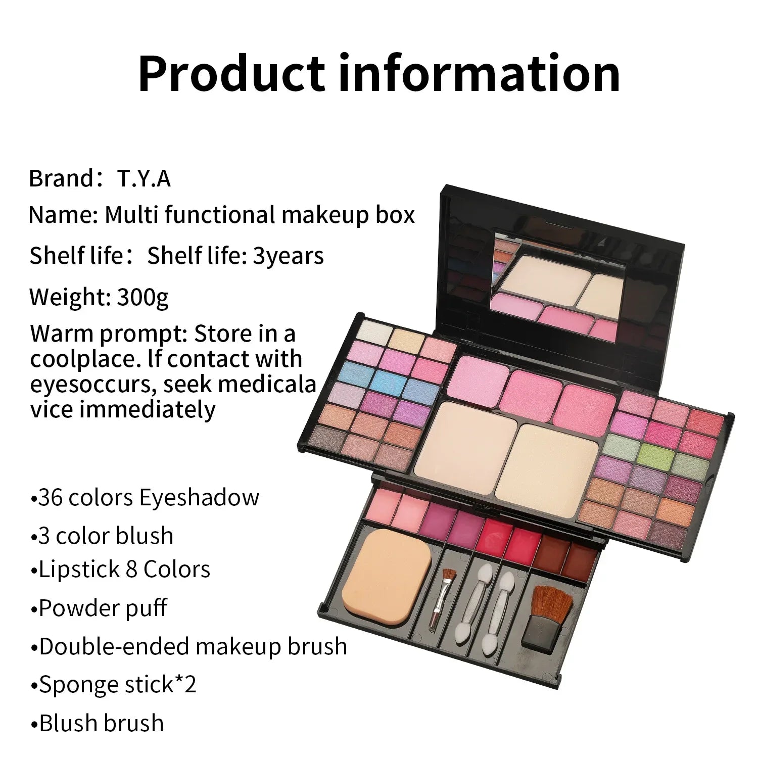 49-Color All-in-One Makeup Kit: Eyeshadow, Lip & Highlighter