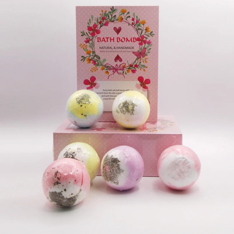 6PCS Bath Bomb Gift Set - Spa Gift for Her & Him