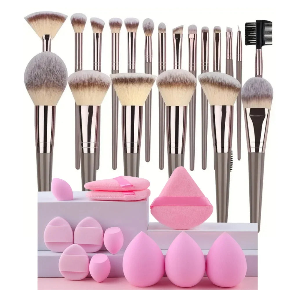 Makeup Brush Set with Storage Box Vervelle
