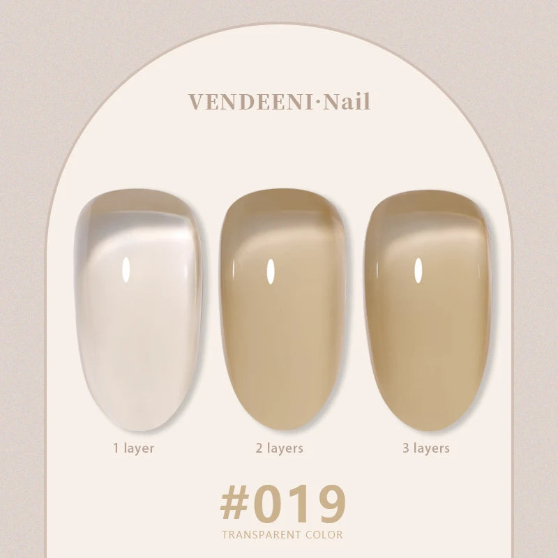 Vendeeni 24 Colors Jelly Gel Nail Polish Nude Pink 15ml