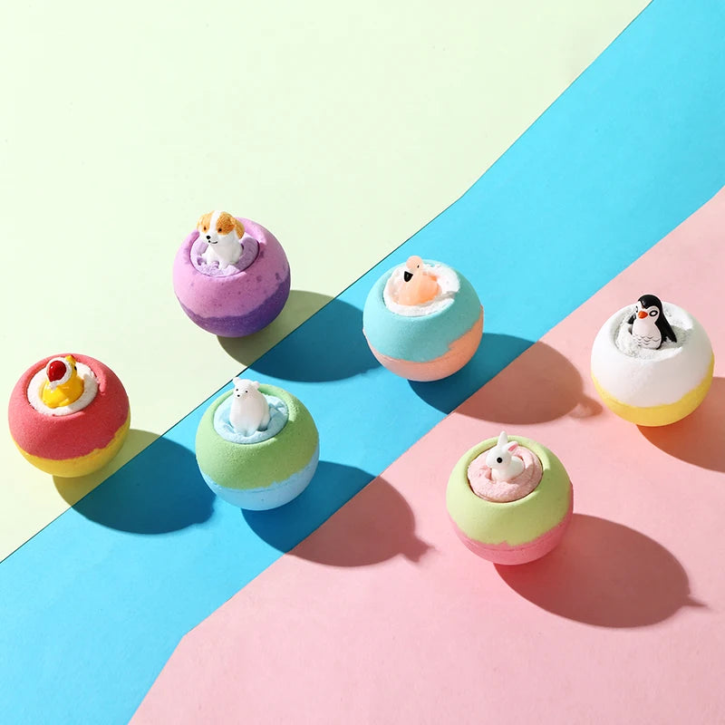 Kids Bath Bombs with Surprise Toys - 6 Pack Bubble Set