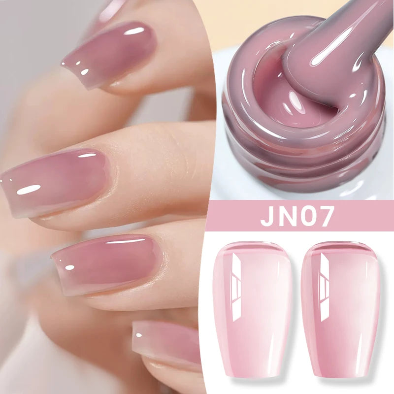 BORN PRETTY Jelly Nude Gel Nail Polish 10ml Light Pink