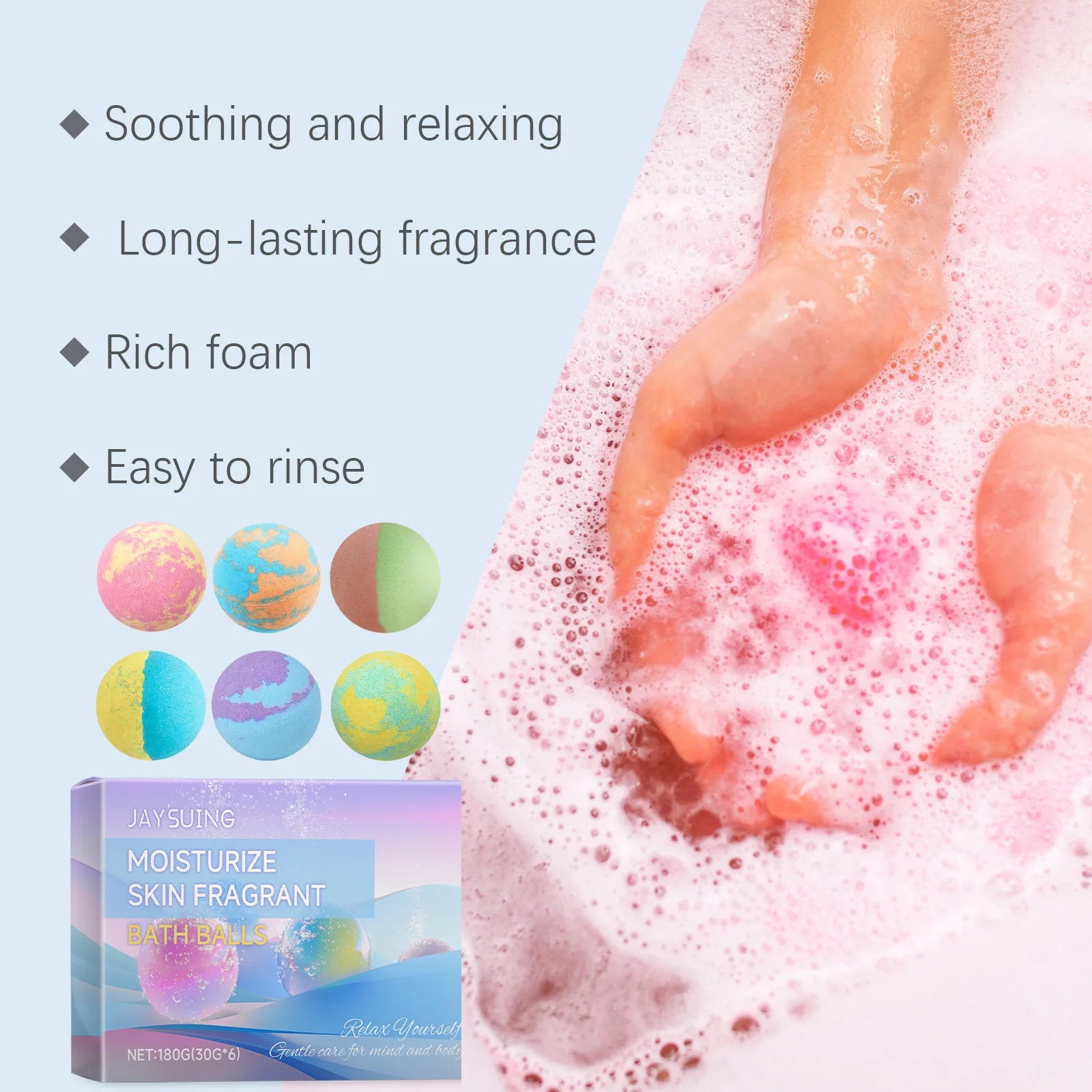 Aromatherapy Bath Bombs - Floral Scent Spa Bubble Set