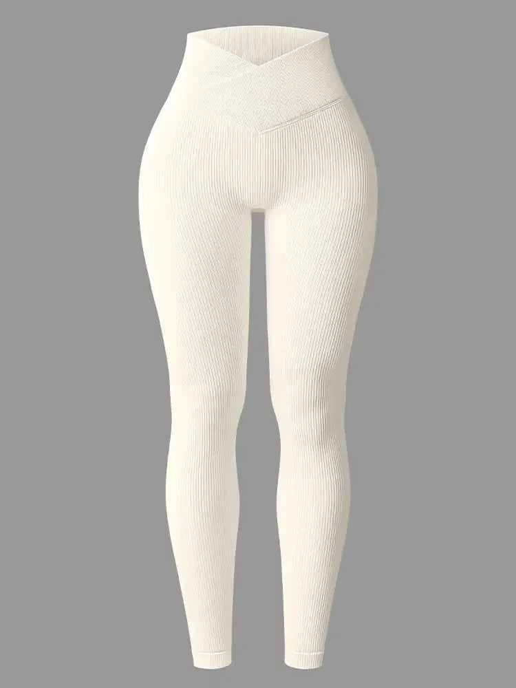 Women Seamless Knitted High Waist Yoga Leggings Hip Lifting Fitness Pants Vervelle