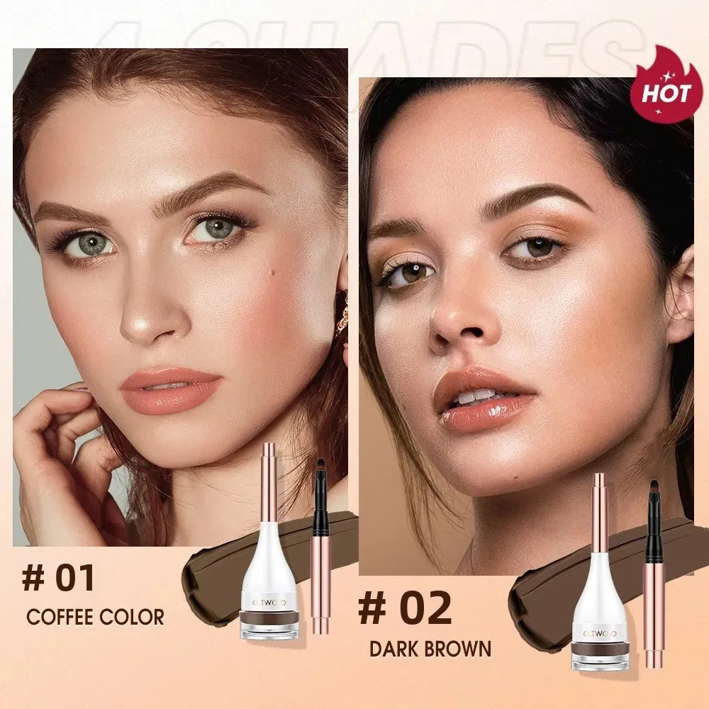 O.TWO.O Waterproof Eyebrow Pomade – Double-Use Brow Gel
