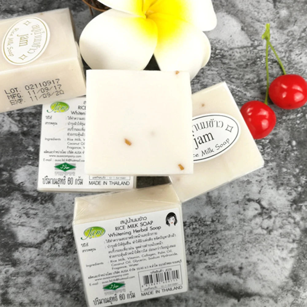 Gold JAM Rice Milk Soap 65g – Handmade Thai Goat Milk Soap