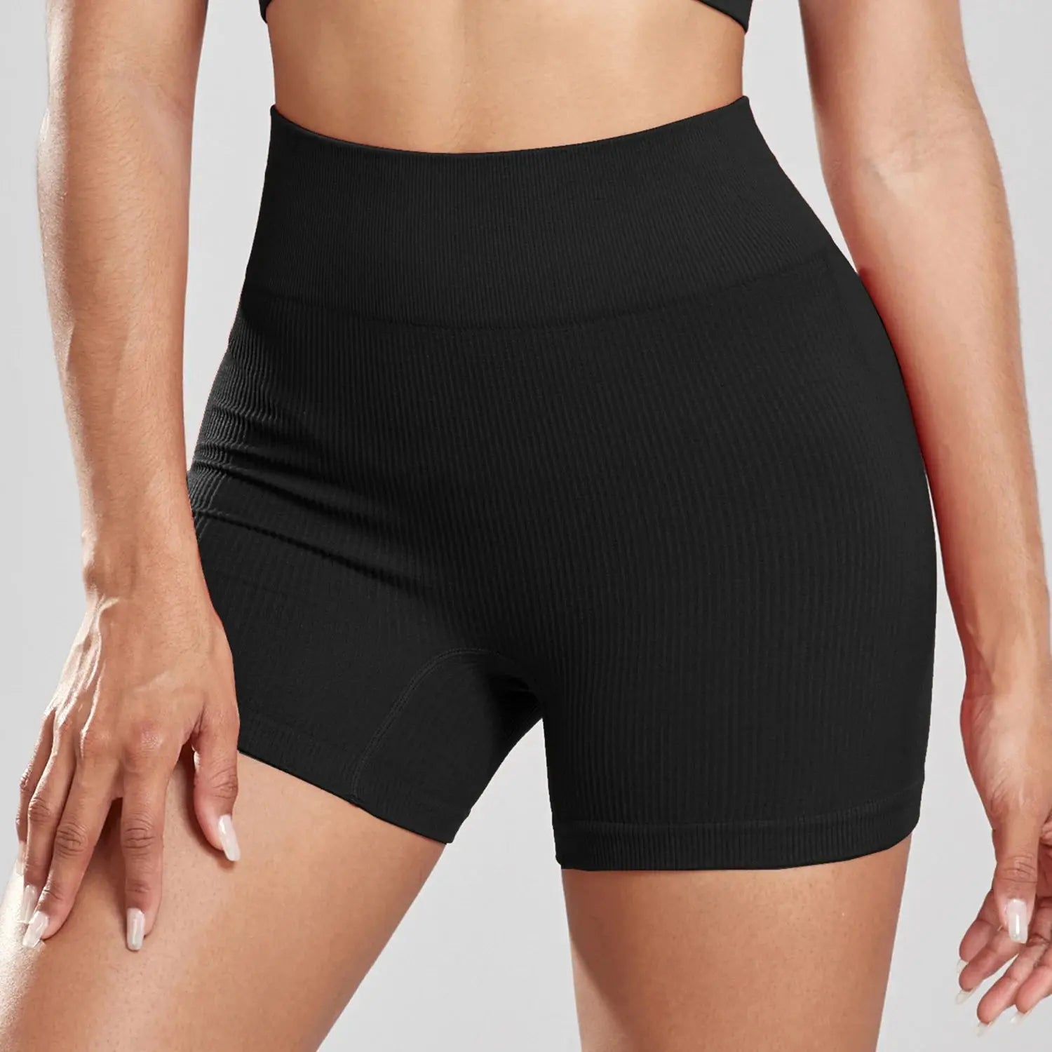 CHRLEISURE yoga shorts Women High Waist Seamless Ribbed Yoga & Biker Shorts Vervelle