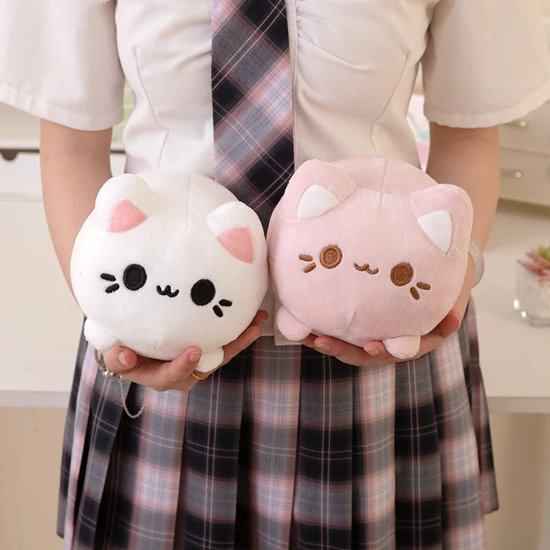 Plump Peach Cat Plush Vervelle