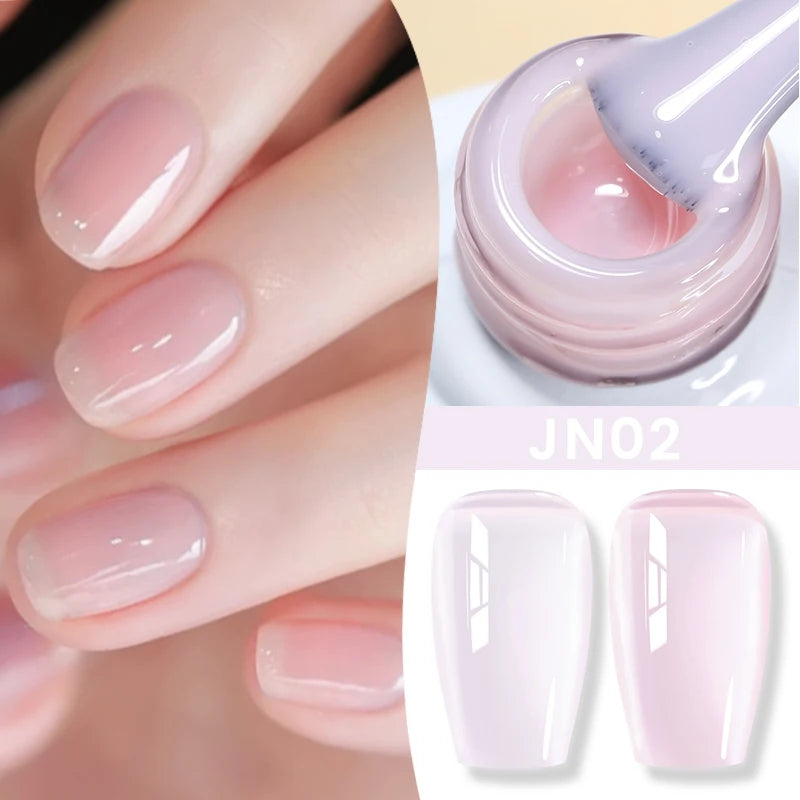 BORN PRETTY Jelly Nude Gel Nail Polish 10ml Light Pink