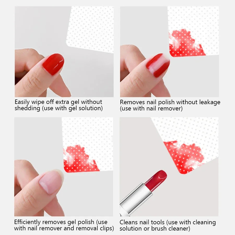 200pcs Heart-Shaped Cotton Pads – Nail & Eyelash Care