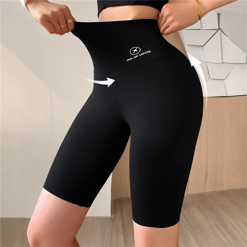 Sports Short Leggings Gym Fitness Push Up Shorts Women Yoga Slim Fit Half Pants Elastic High Waist Summer Thin Workout Tights Vervelle