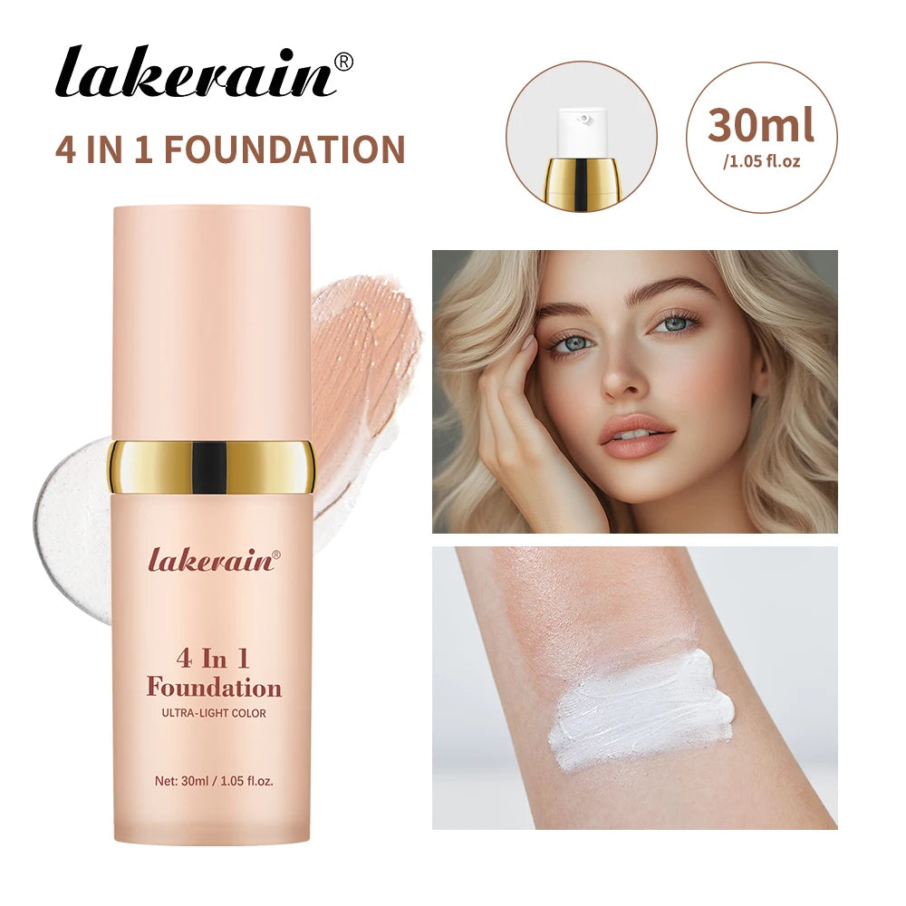 4-in-1 Foundation: Long-Wearing, Moisturizing & Full Coverage