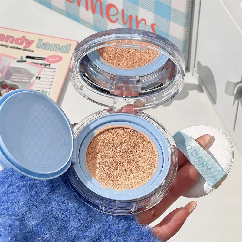 3-Color Korean Air Cushion BB Cream – Waterproof Face Concealer Set Vervelle