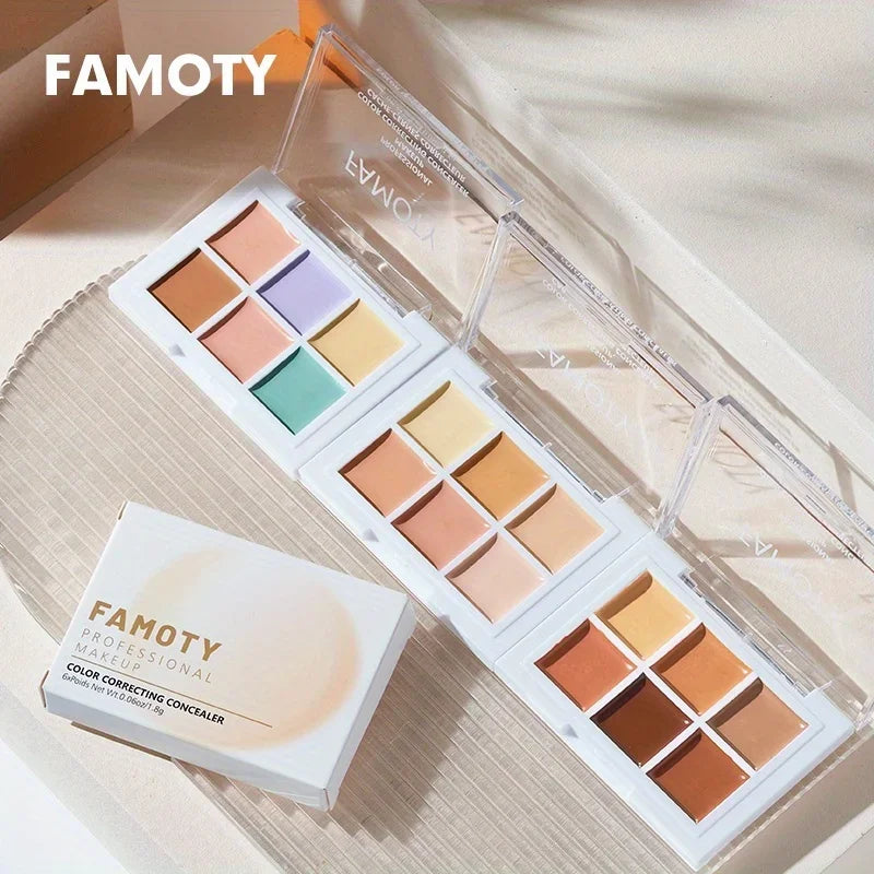 6 Colors Full Coverage Concealer Palette Multicolor High Cover waterproof