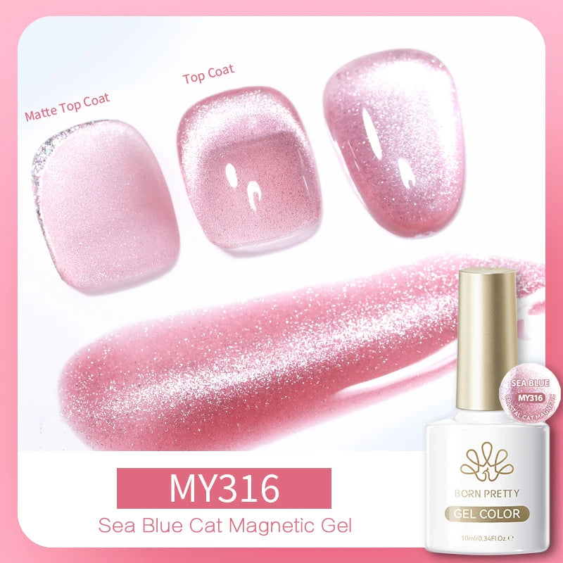 BORN PRETTY 10ml Silver Cat Magnetic Gel Nail Polish
