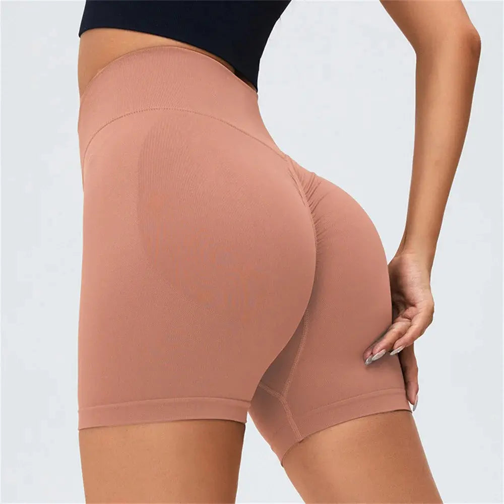 Women’s High-Waist Yoga & Fitness Shorts – Scrunch Butt, Seamless Biker Vervelle