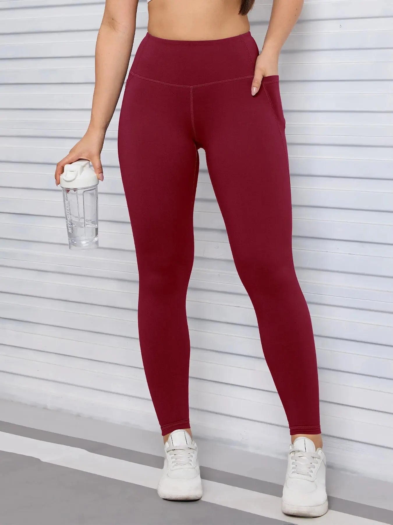 Women High Waist Leggings with Pockets All-Season Yoga Fitness Pants Vervelle