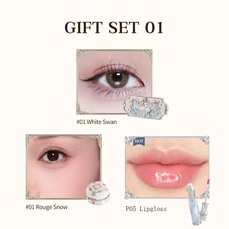 Flowerknows All-In Makeup Kit: Eyeshadow, Lipstick & Blush