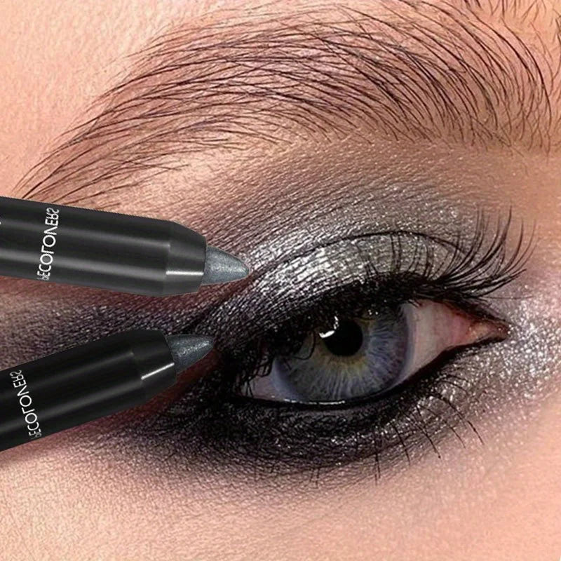 Pearlescent Eyeshadow Pencil Stick Shimmer Black & Grey