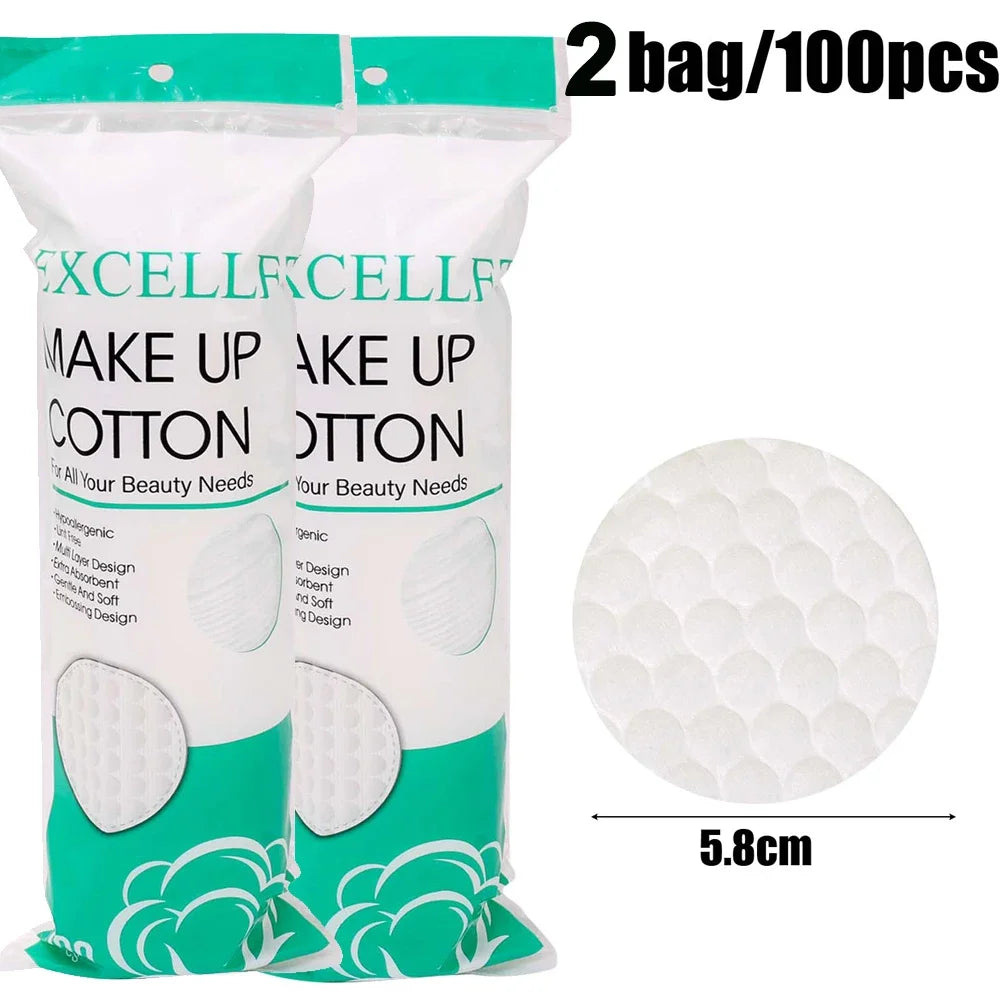100pcs Pearl Textured Cotton Pads – Makeup & Nail Care