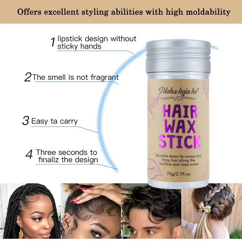 Hair Wax Stick Flyaway Control for Natural Styling Vervelle