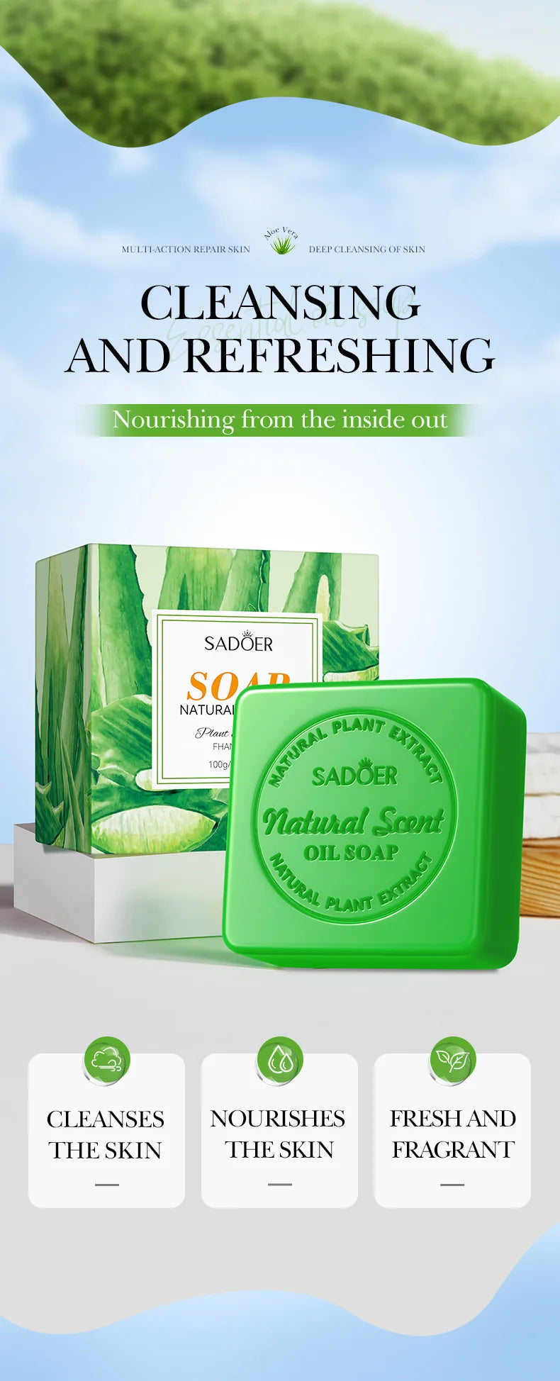 100g Aloe Vera Essential Oil Soap Vervelle