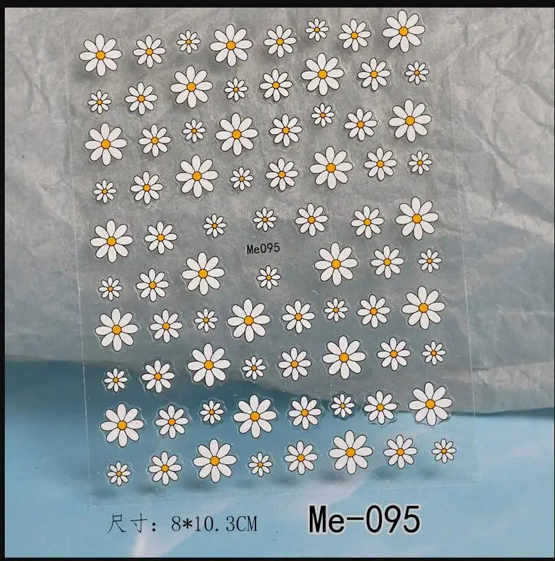 1PC 5D Macaron Flower & Fruit Nail Charms Sticker