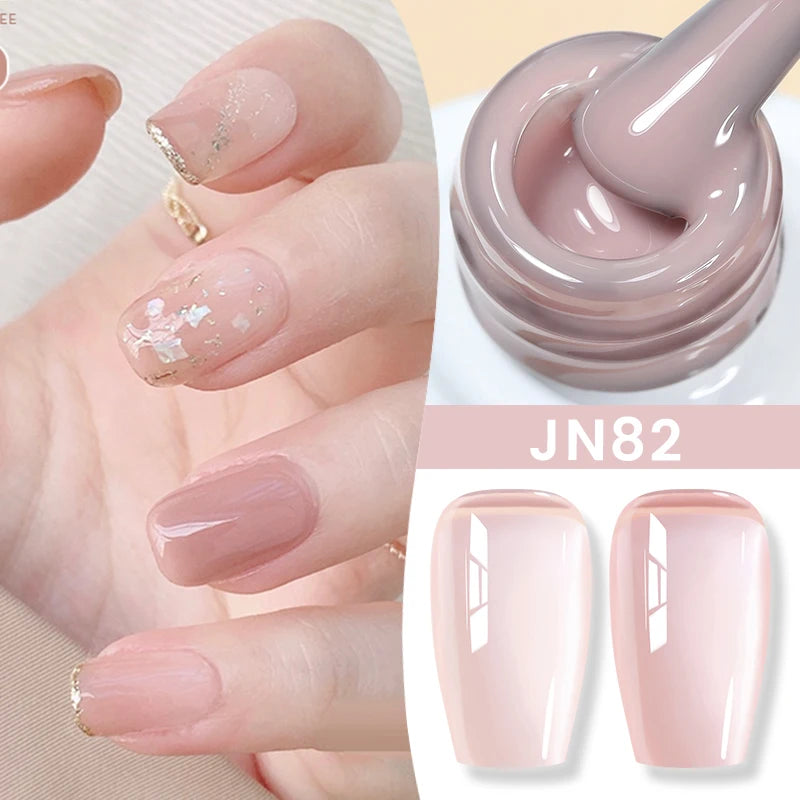 BORN PRETTY Jelly Nude Gel Nail Polish 10ml Light Pink