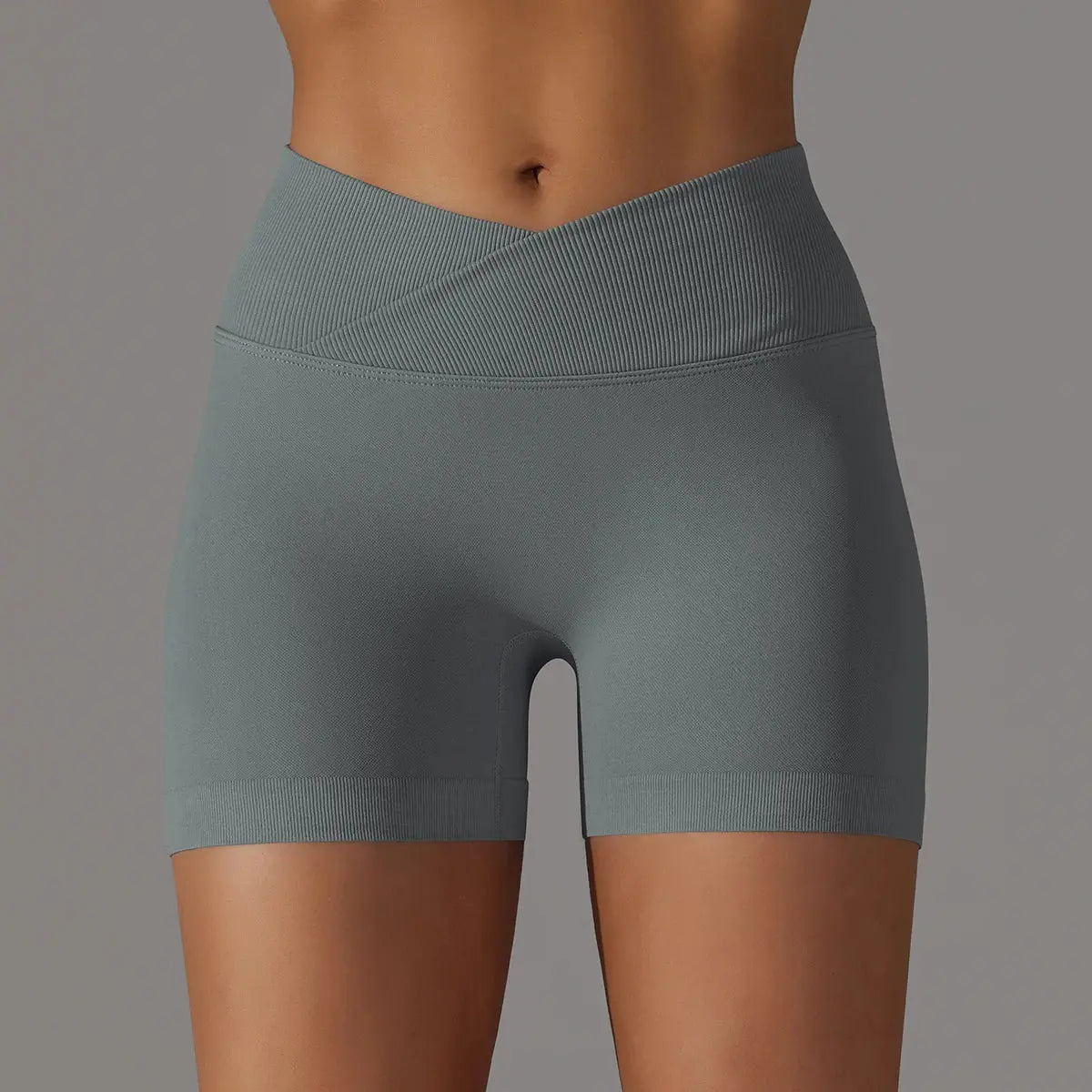 women's activewear Crossover Waist High-Waist Yoga & Fitness Shorts Push-Up Hip Vervelle