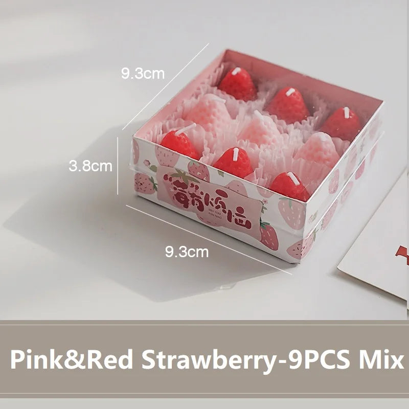 Strawberry Shaped Scented Candles – Handmade Mini Aromatherapy