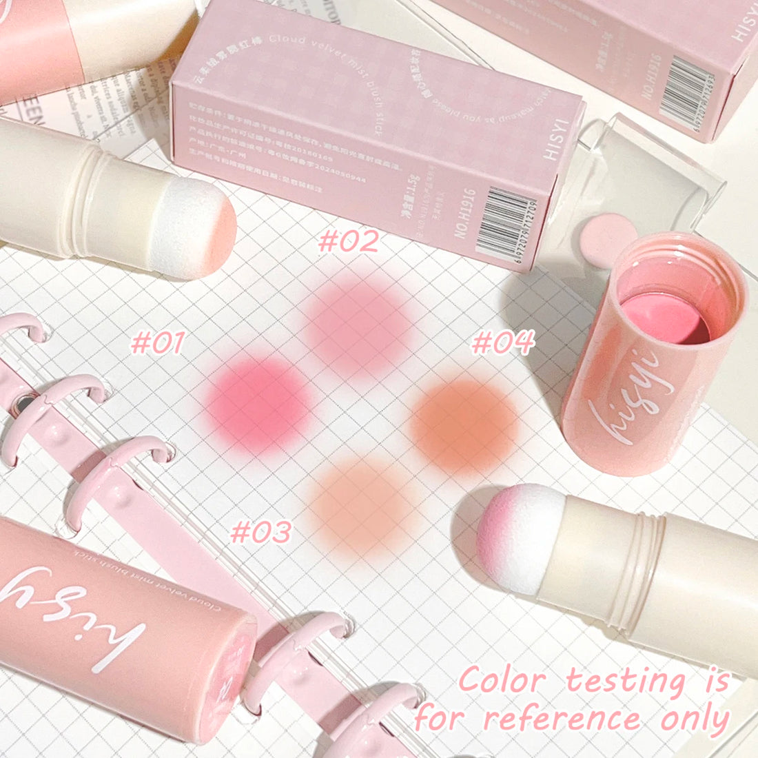 HISYI Yunrou Soft Fog Blush Stick - Energetic and Bouncy, Korean Style