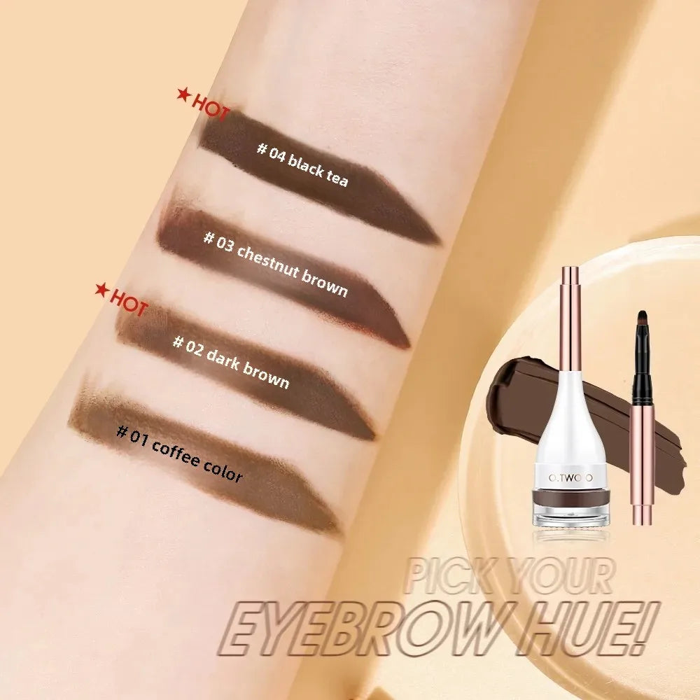 O.TWO.O Waterproof Eyebrow Pomade – Double-Use Brow Gel