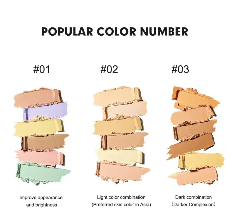 9-Tone Concealer Palette – Full Coverage for Acne, Dark Circles & Brightening Vervelle