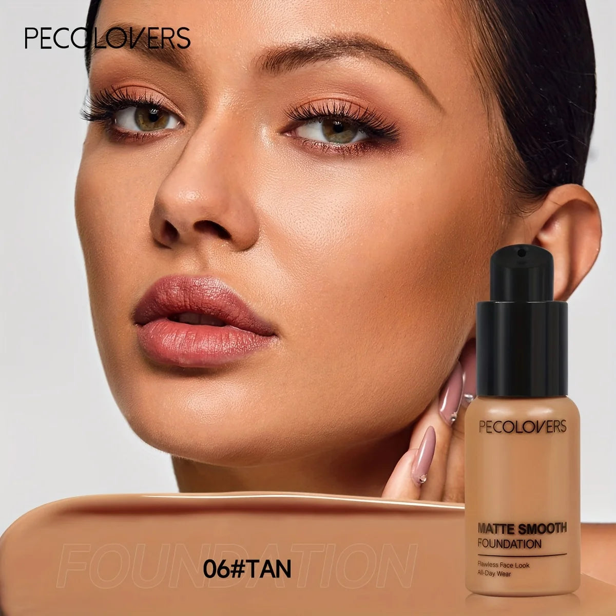 PECOLOVERS Matte Liquid Foundation Full Coverage Vervelle