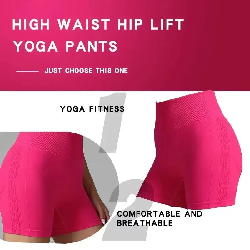 Women’s High-Waist Seamless Sports Shorts – Push-Up Gym, Yoga & Fitness Vervelle