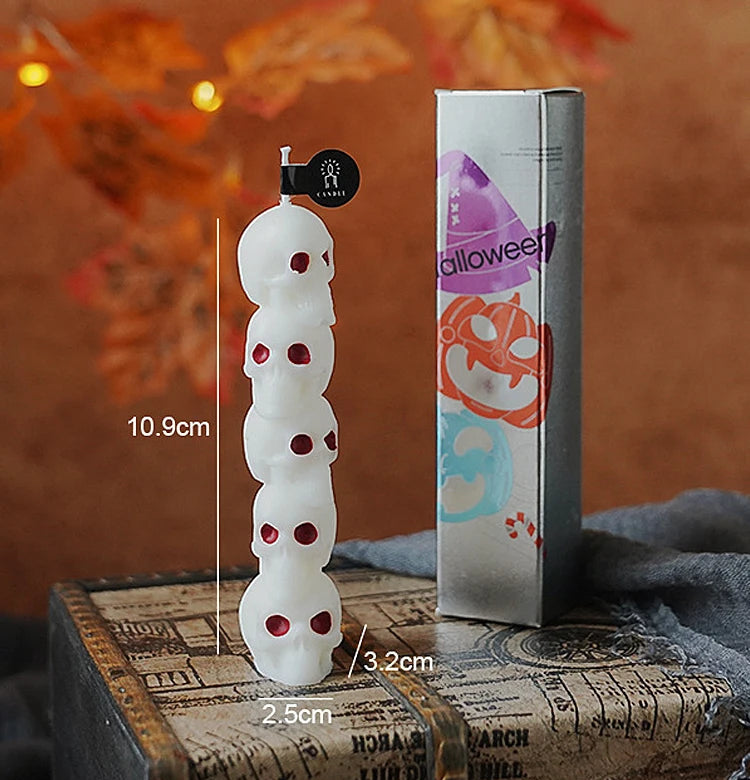 Halloween Skull Pumpkin Bone Candle Set with spooky aromatherapy design