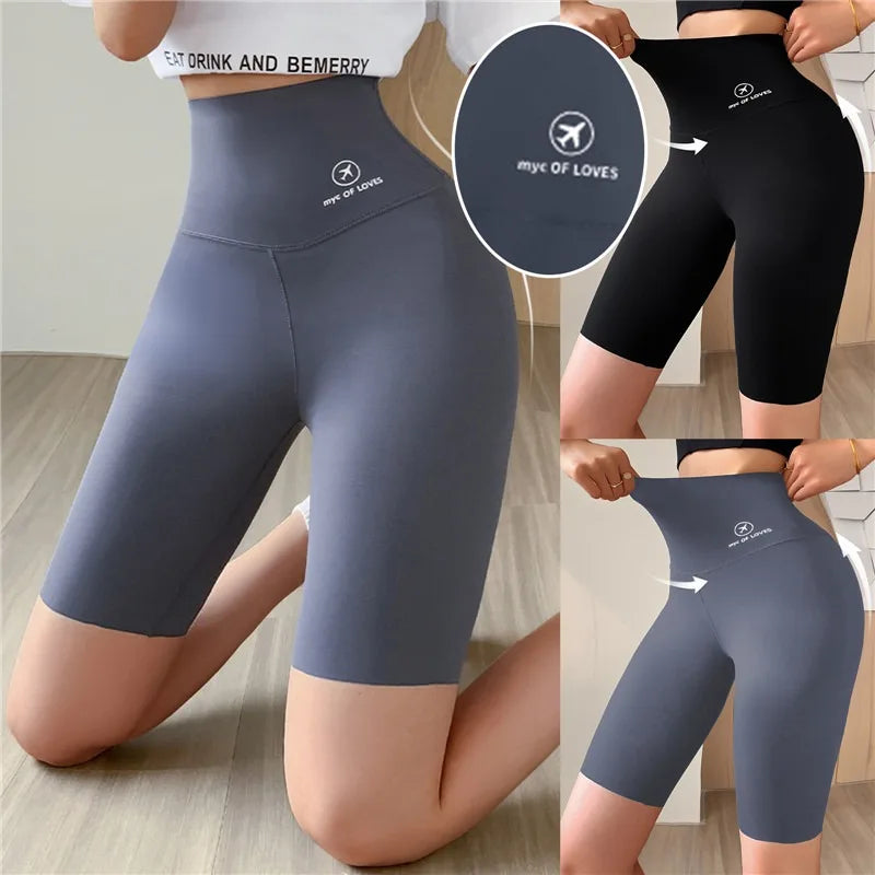 Sports Short Leggings Gym Fitness Push Up Shorts Women Yoga Slim Fit Half Pants Elastic High Waist Summer Thin Workout Tights Vervelle