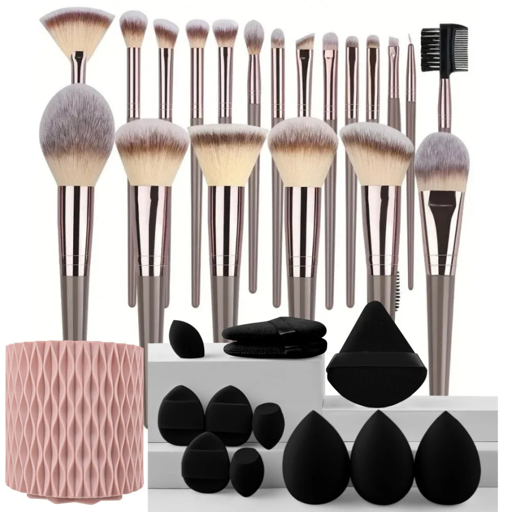 Makeup Brush Set with Storage Box Vervelle
