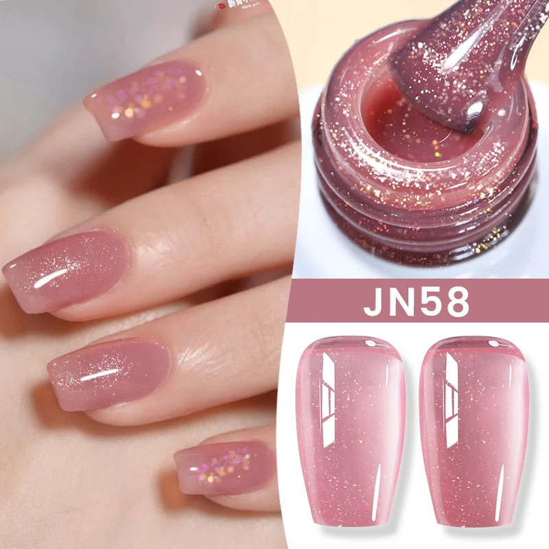BORN PRETTY Jelly Nude Gel Nail Polish 10ml Light Pink