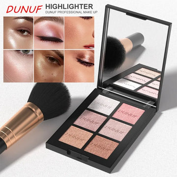 6-color Highlighter Contour Blusher Makeup Palette Long-lasting