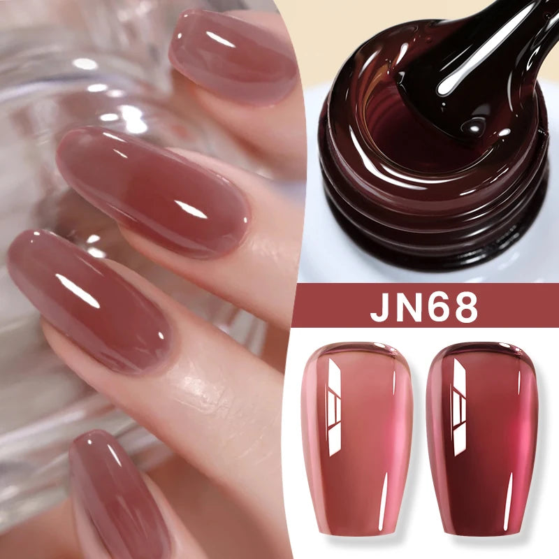 BORN PRETTY Jelly Nude Gel Nail Polish 10ml Light Pink