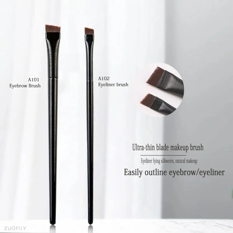 Professional Angled Eyebrow & Fine Eyeliner Brush Set Vervelle