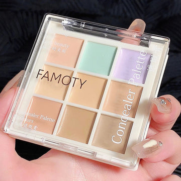 9-Tone Concealer Palette – Full Coverage for Acne, Dark Circles & Brightening Vervelle