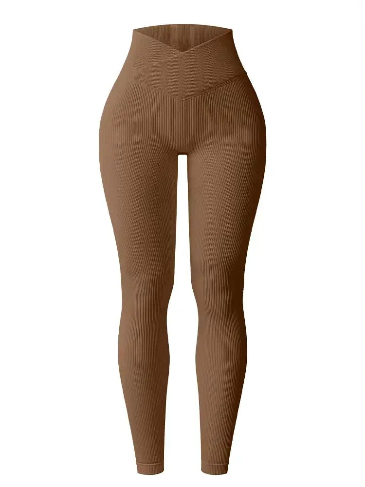 Women Seamless Knitted High Waist Yoga Leggings Hip Lifting Fitness Pants Vervelle
