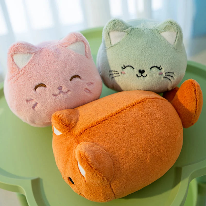 Plump Peach Cat Plush Vervelle