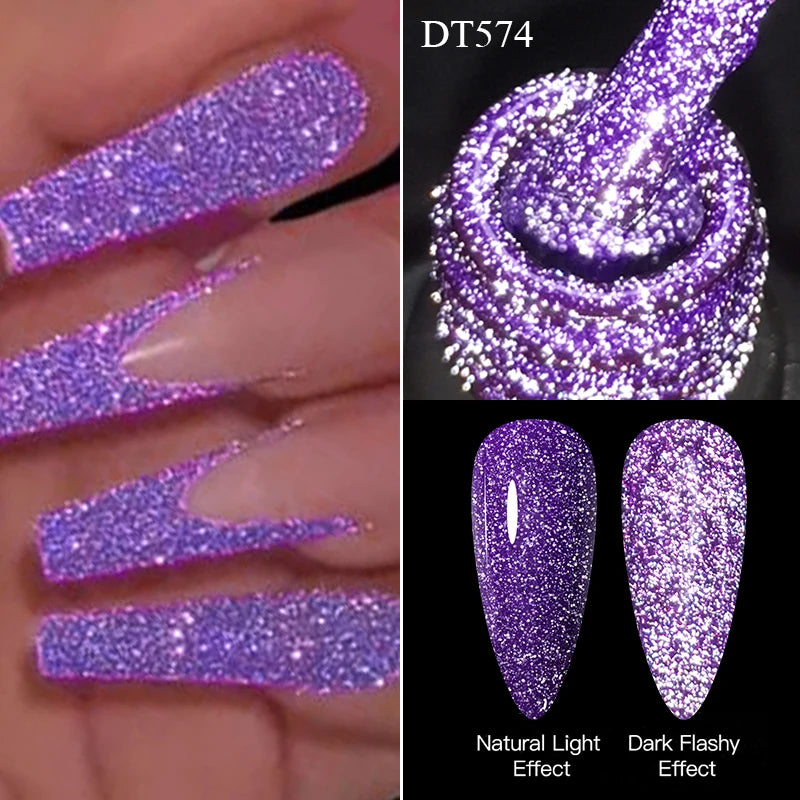 MEET ACROSS 7ml Pink Fluorescent Neon Gel Nail Polish